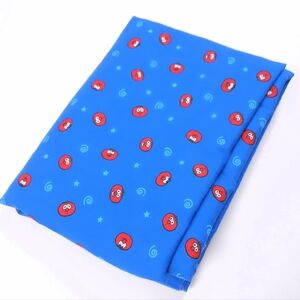 Springs Industries Y2K Red Blue Bob The Tomato Fabric 42x62 2 Yards